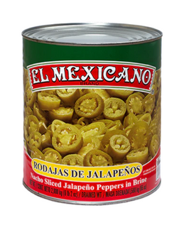 Nachos Sliced Jalapenos Peppers in Brine EL MEXICANO 2,800 kg