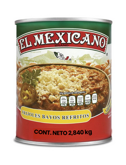 Refried Bayos Beans EL MEXICANO 2,840 Kg